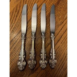 El Greco Reed And Barton Mirrorstele Stainless Knives Set Of‎ 4 No Monogram